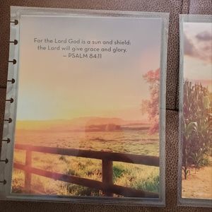 Handmade cover For A classic sized Disc Bound Planner Psalm 84:11 field scenes